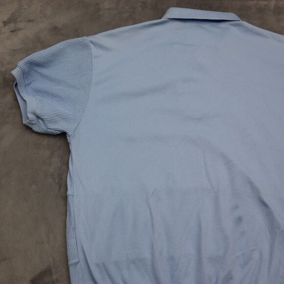 Envoy Shirt Mens XL Blue Plain Chest Button Short Sleeve Casual Collared Top - Picture 14 of 16